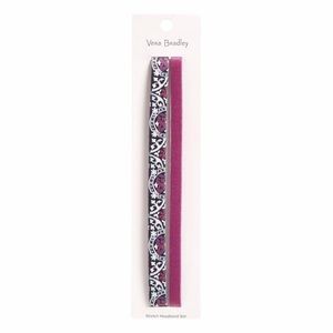 Vera Bradly Stretch Headbands Scroll Medallion Purple White Black